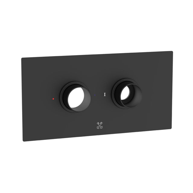 Cudore Concealed One Outlet Shower Valve with Horizontal Black Plate Dimensions