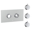 Cudore Concealed One Outlet Shower Valve with Horizontal Chrome Plate Knurled Handles Plain Handles
