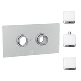 Cudore Concealed One Outlet Shower Valve with Horizontal Chrome Plate Soft Square Handles