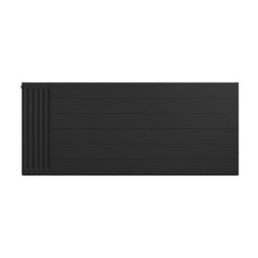 Eastbrook 600mm High Matt Black Flat Cover Plate With Lines