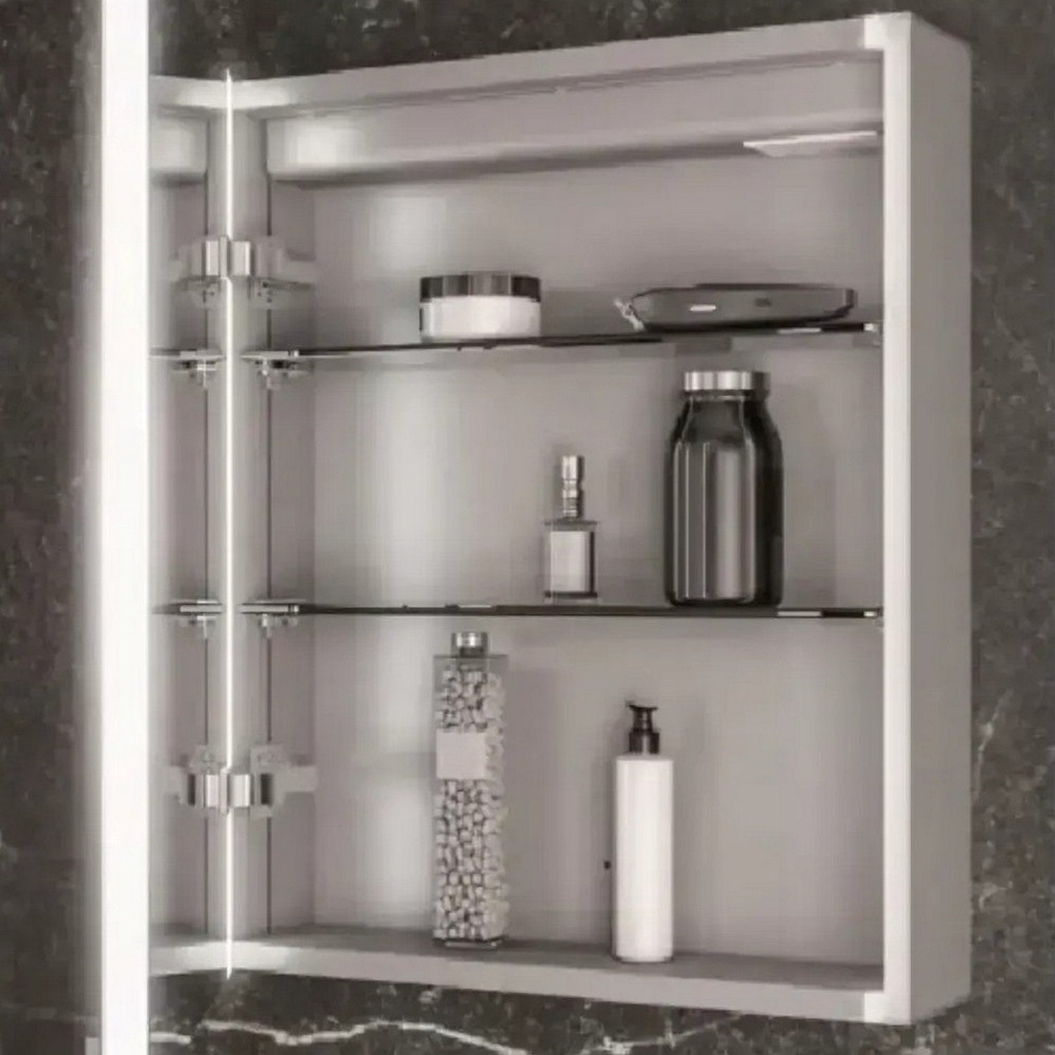 Eastbrook Caldini 400 x 600mm LED One Door Mirrored Cabinet