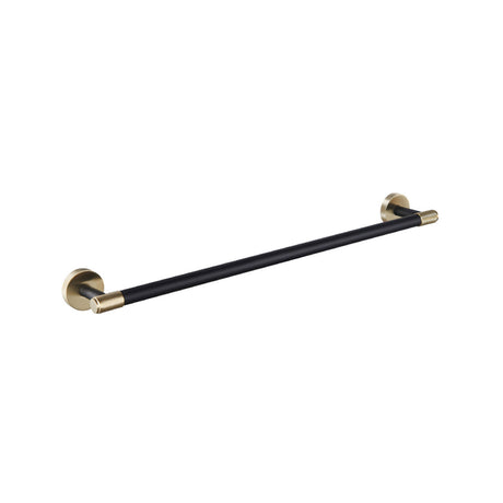 Eastbrook Catania 600mm Single Towel Rail in Matt Black and Brushed Brass