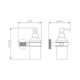 Eastbrook Catania Soap Dispenser in Matt Black and Brused Brass dimensions