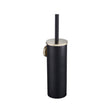Eastbrook Catania Toilet Brush Holder in Matt Black and Brused Brass