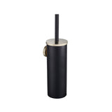 Eastbrook Catania Toilet Brush Holder in Matt Black and Brused Brass