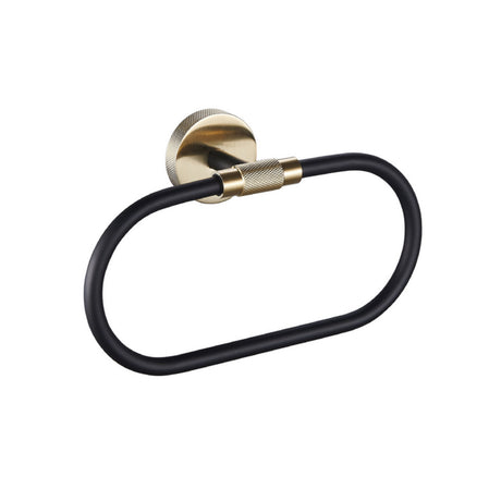 Eastbrook Catania Towel Ring in Black and Brass