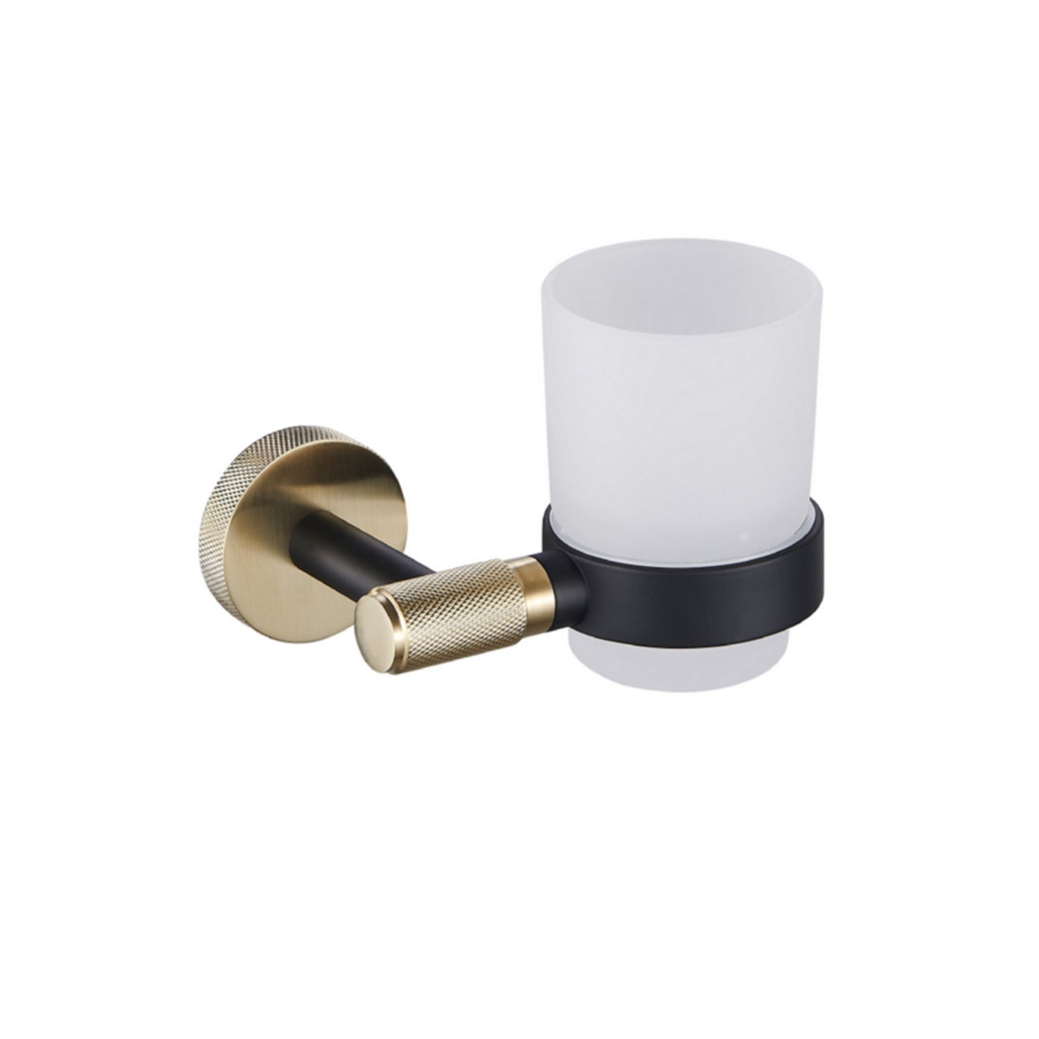 Eastbrook Catania Tumbler Holder in Matt Black and Brused Brass
