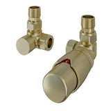 Eastbrook Darlington Brushed Brass Thermostatic Radiator Valves