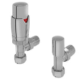 Eastbrook Darlington Chrome Thermostatic Radiator Valves Angled