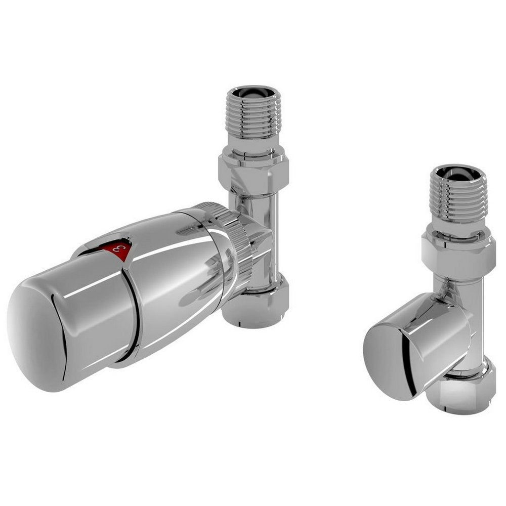 Eastbrook Darlington Chrome Thermostatic Radiator Valves Straight
