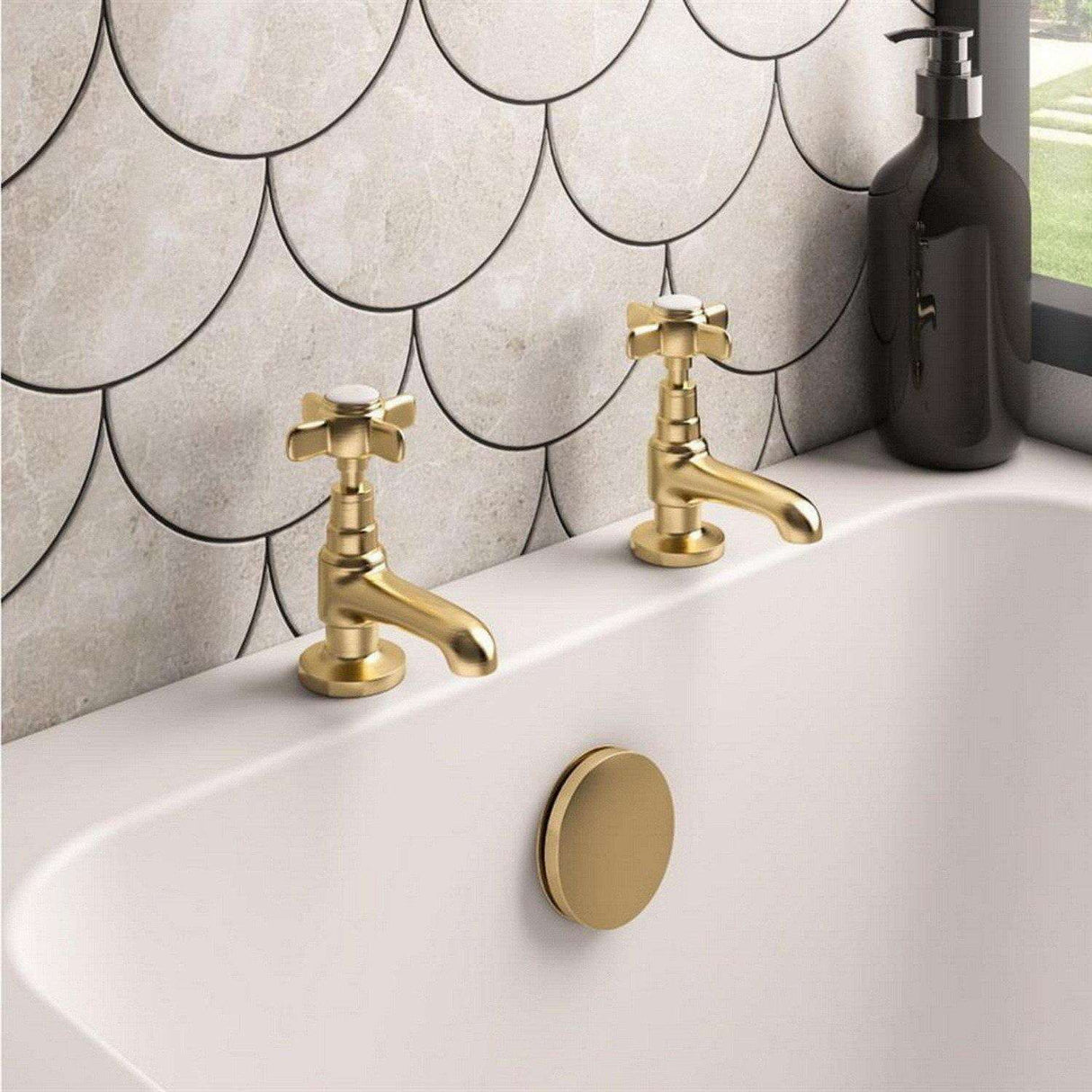 Eastbrook Haymarket Brushed Brass Bath Taps Lifestyle 79.2004