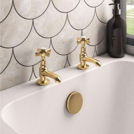 Eastbrook Haymarket Brushed Brass Bath Taps Lifestyle 79.2004