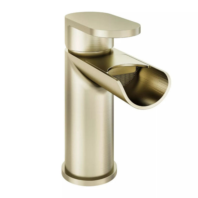 Eastbrook Ledwell Brushed Brass Basin Mixer with Waste 79.1026