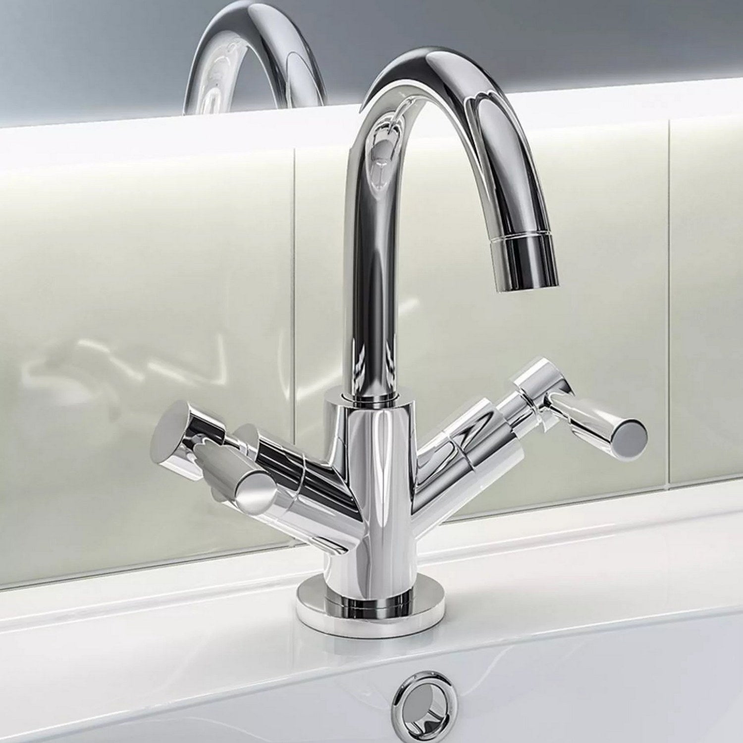 Eastbrook Leith Chrome Basin Mixer with Waste 79.0020