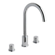 Eastbrook Prado Cylinder Chrome 3 Hole Basin Mixer 79.0055