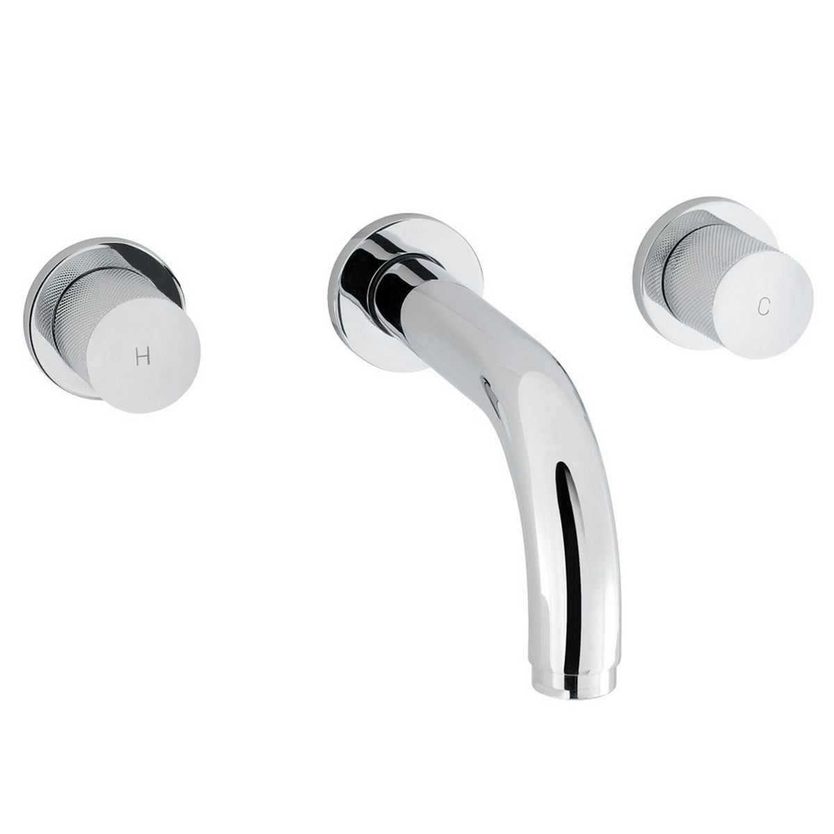 Eastbrook Prado Cylinder Chrome 3 Hole Wall Mounted Bath Filler 79.0058