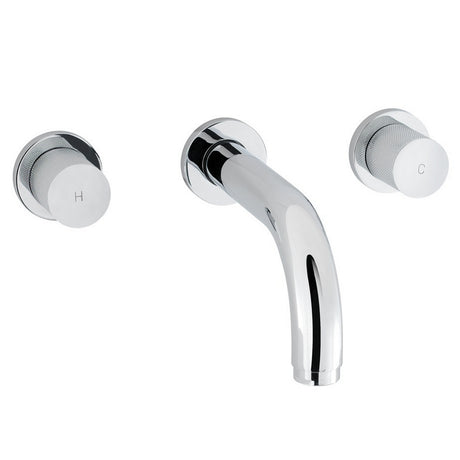 Eastbrook Prado Cylinder Chrome 3 Hole Wall Mounted Bath Filler 79.0058