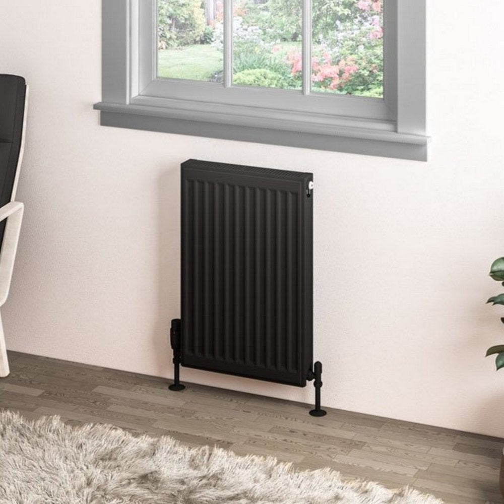 Eastbrook Type 11 600mm High Matt Black Compact Panel Radiator 400mm