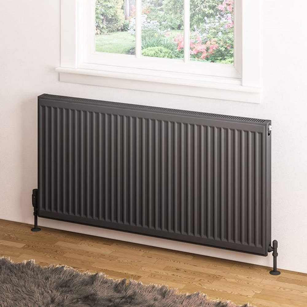 Eastbrook Type 21 600mm High Matt Anthracite Compact Panel Radiator 1200mm