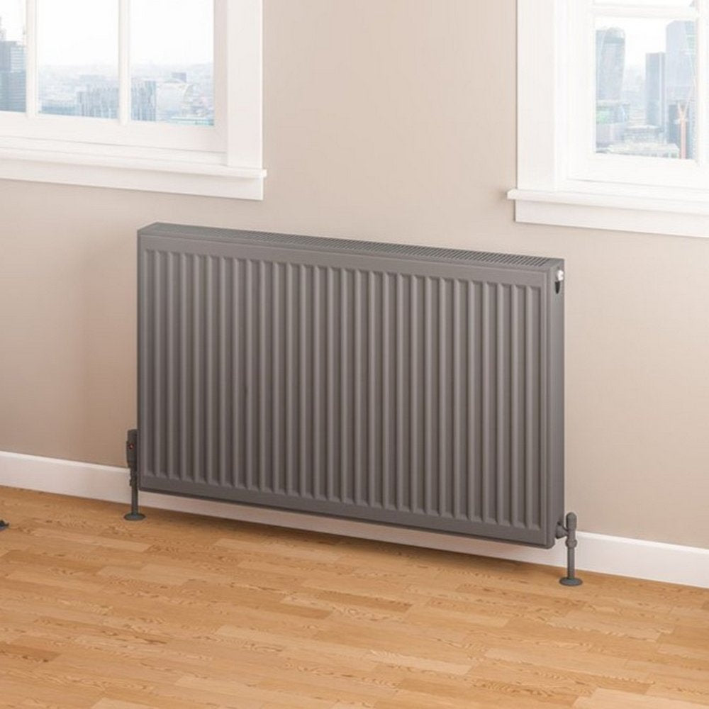 Eastbrook Type 22 600mm High Matt Anthracite Compact Panel Radiator 1000mm