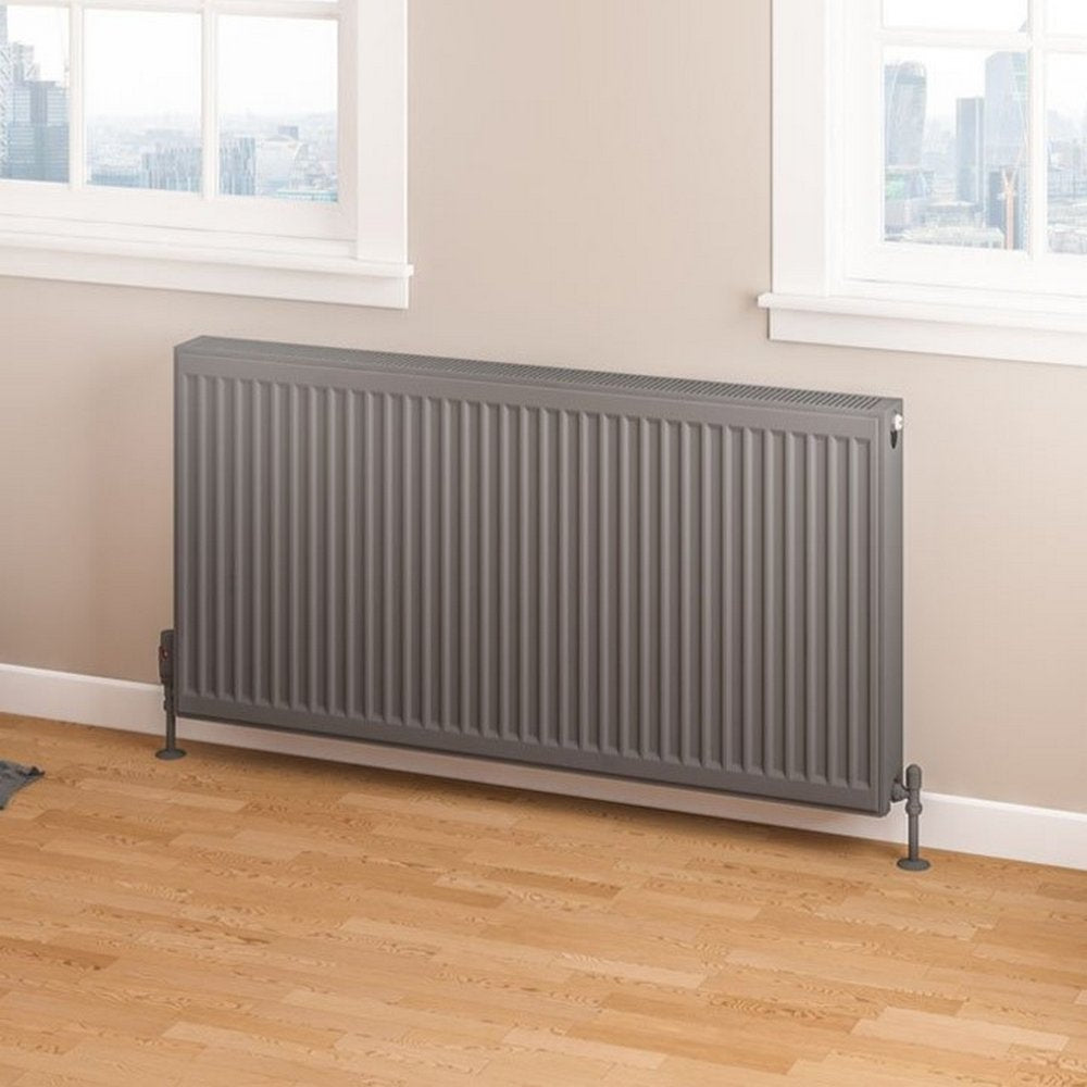 Eastbrook Type 22 600mm High Matt Anthracite Compact Panel Radiator 1200mm