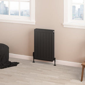 Eastbrook Type 22 600mm High Matt Black Compact Panel Radiator 400mm