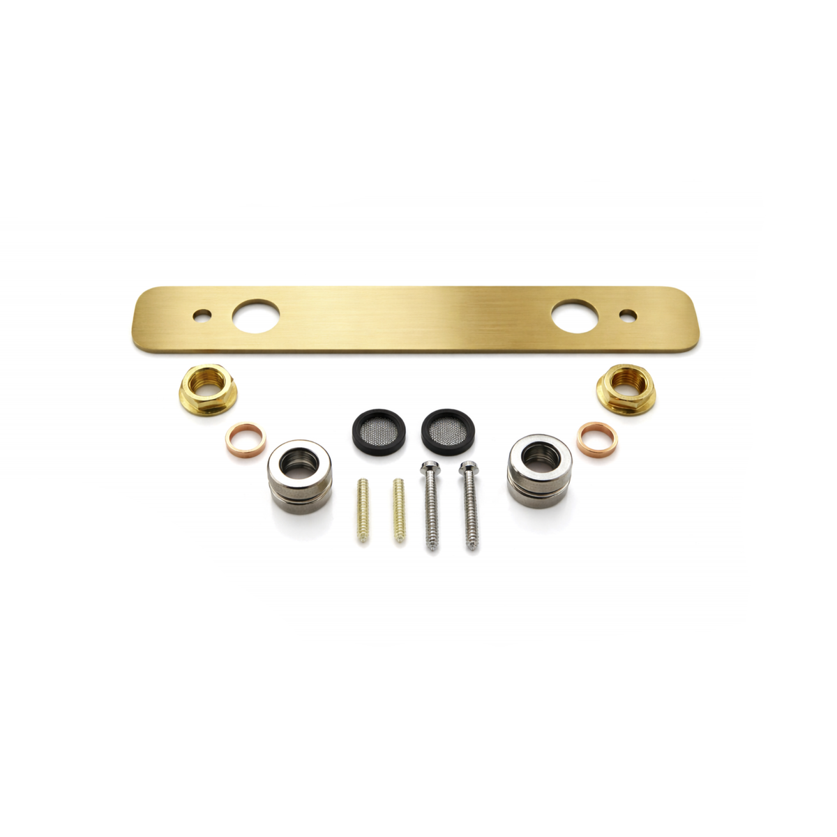 Easy Kit Bar Valve Fixing Plate in Brushed Brass