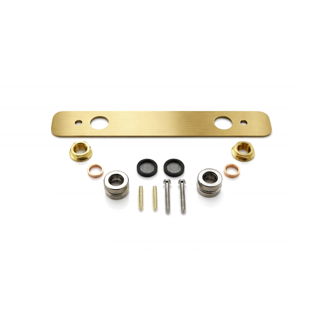 Easy Kit Bar Valve Fixing Plate in Brushed Brass
