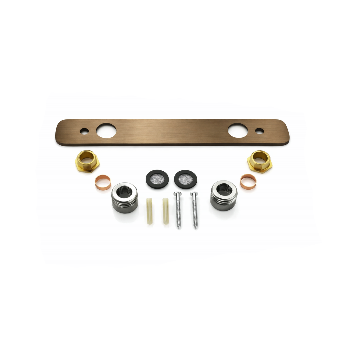 Easy Kit Bar Valve Fixing Plate in Brushed Bronze