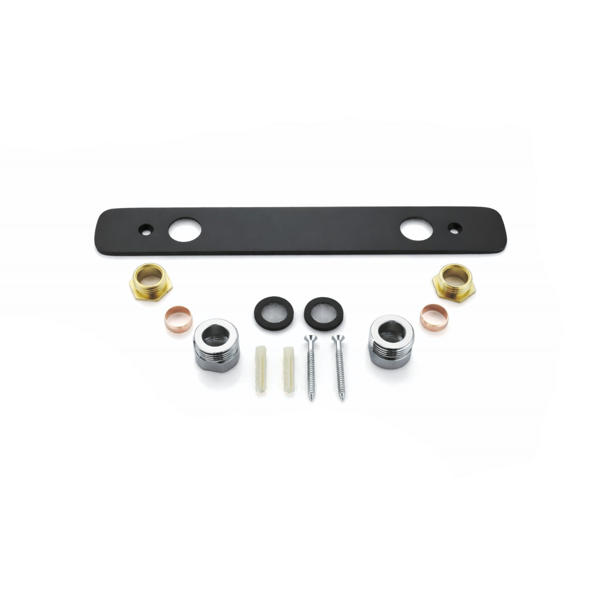 Easy Kit Bar Valve Fixing Plate in Matt Black