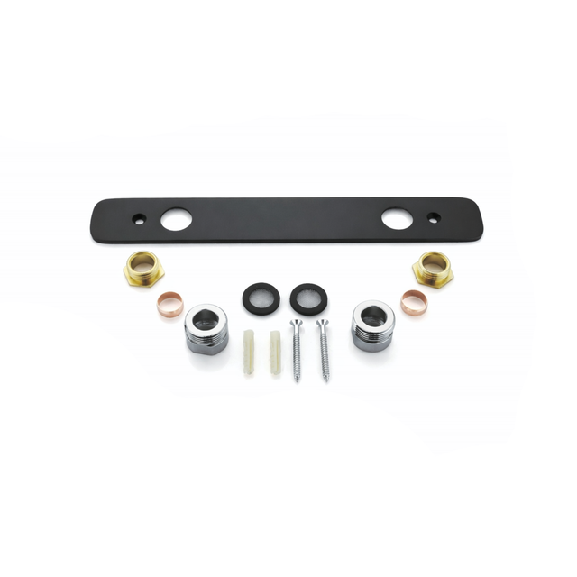 Easy Kit Bar Valve Fixing Plate in Matt Black