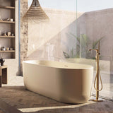 Eden 1700 x 750mm Oval Freestanding Bath in Matt Stone lifestlye
