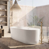 Eden 1700 x 750mm Oval Freestanding Bath in Matt White Lifestyle