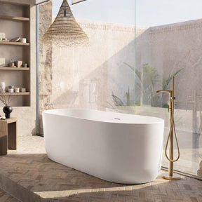Eden 1700 x 750mm Oval Freestanding Bath in Matt White Lifestyle