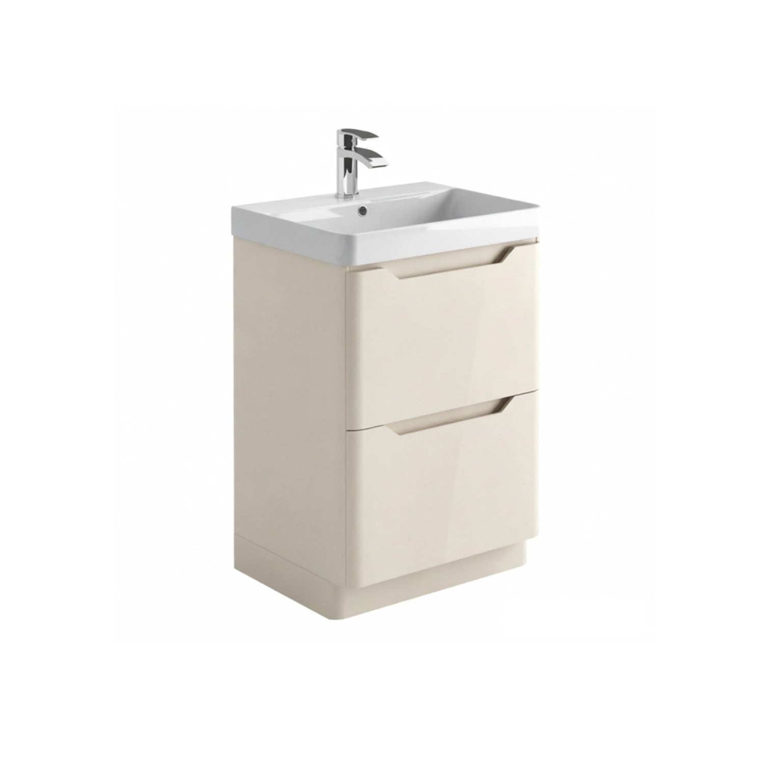Ella 600mm Stone Floorstanding Vanity Unit with Basin