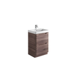 Ella 600mm Walnut Floorstanding Vanity Unit with Basin