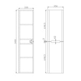 Ella Stone Tall Boy Cabinet dimensions