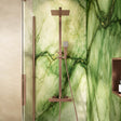 Elliot Square Rigid Riser Shower in Brushed Bronze
