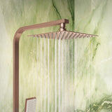Elliot Square Rigid Riser Shower in Brushed Bronze 2