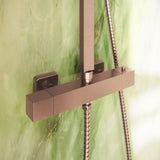 Elliot Square Rigid Riser Shower in Brushed Bronze 3
