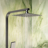 Elliot Square Rigid Riser Shower in Gunmetal