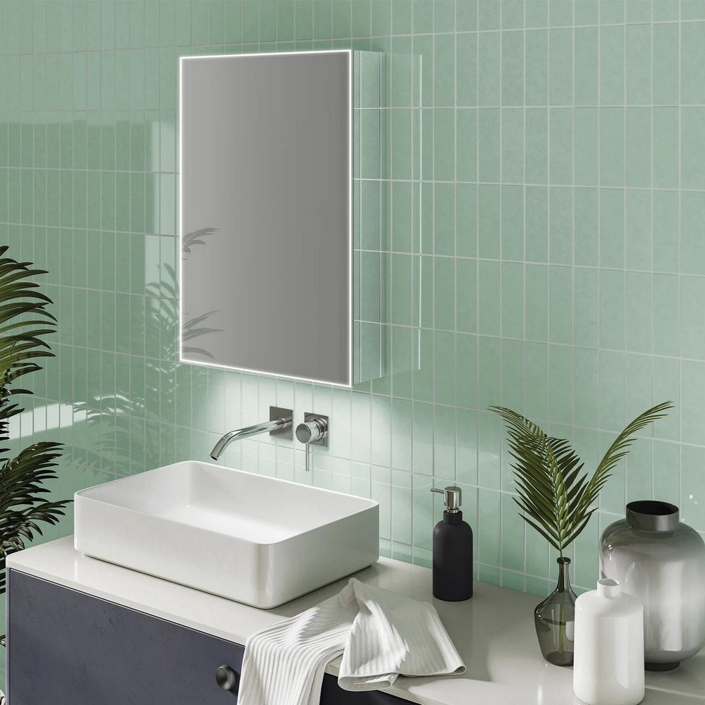 HiB Exos 50 Illuminated Mirror Bathroom Cabinet