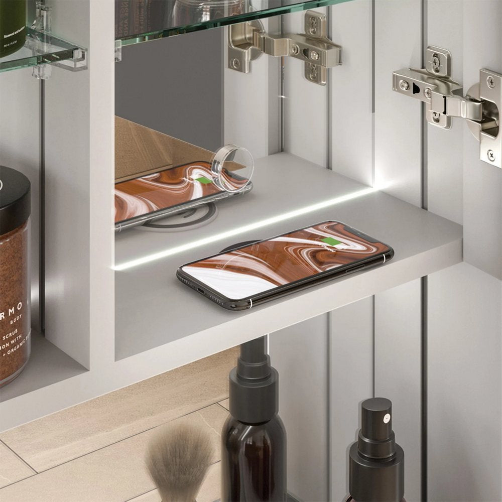 HiB Verve 60 Illuminated Bathroom Mirrored Cabinet Inside