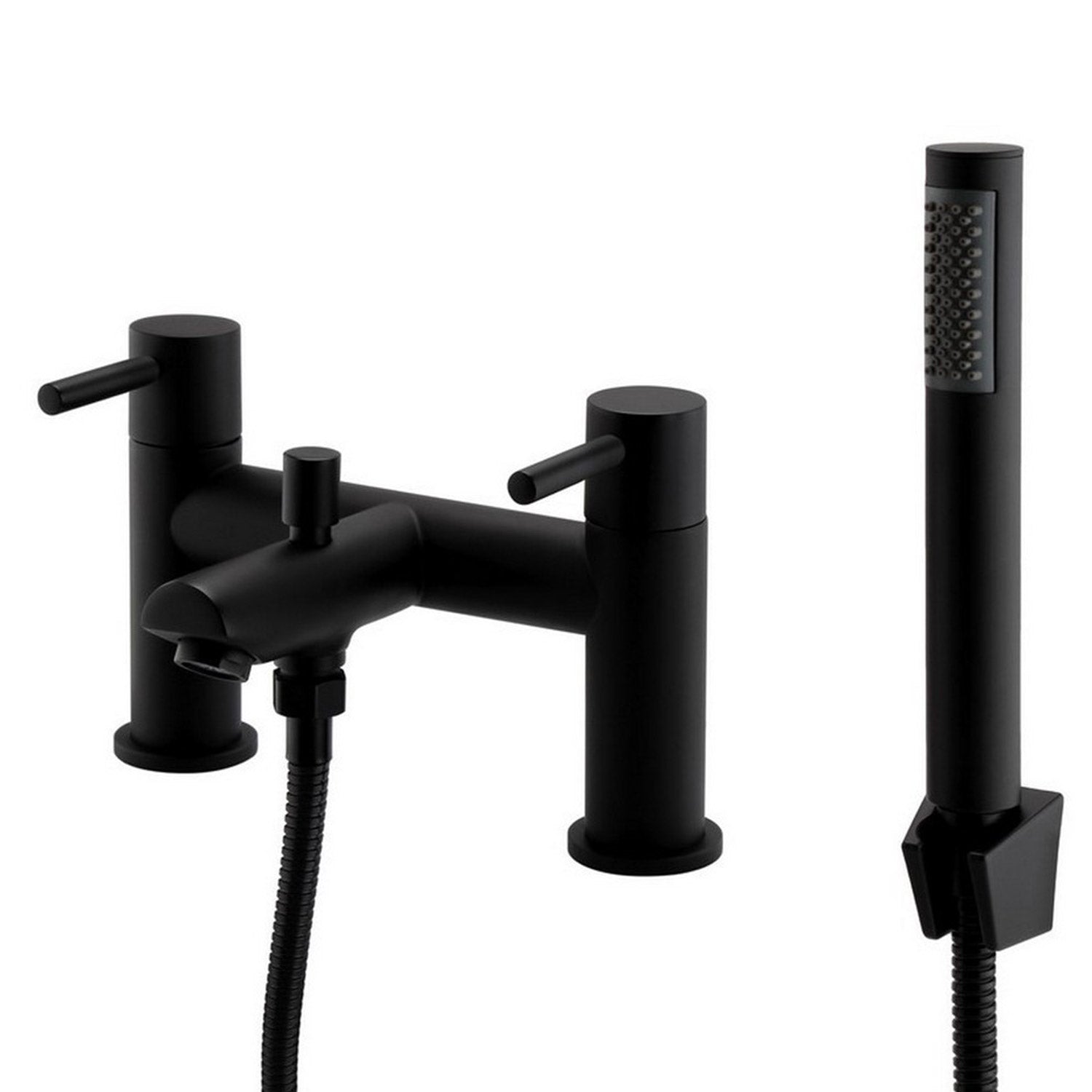 Kartel Nero Round Bath Shower Mixer in Matt Black