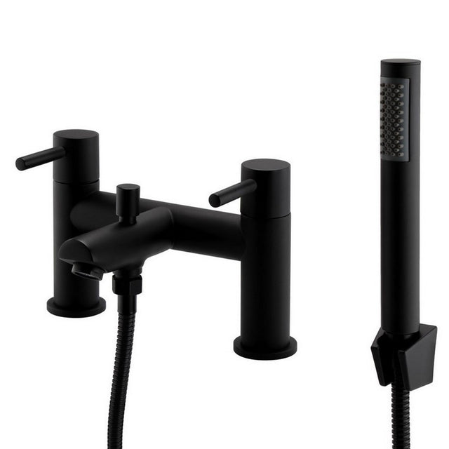 Kartel Nero Round Bath Shower Mixer in Matt Black