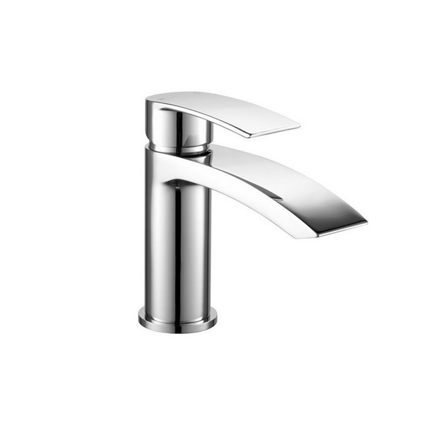 Kartell Curve Mono Basin Mixer with Click Waste in Chrome