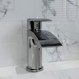 Kartell Curve Mono Basin Mixer with Click Waste in Chrome lifestyle