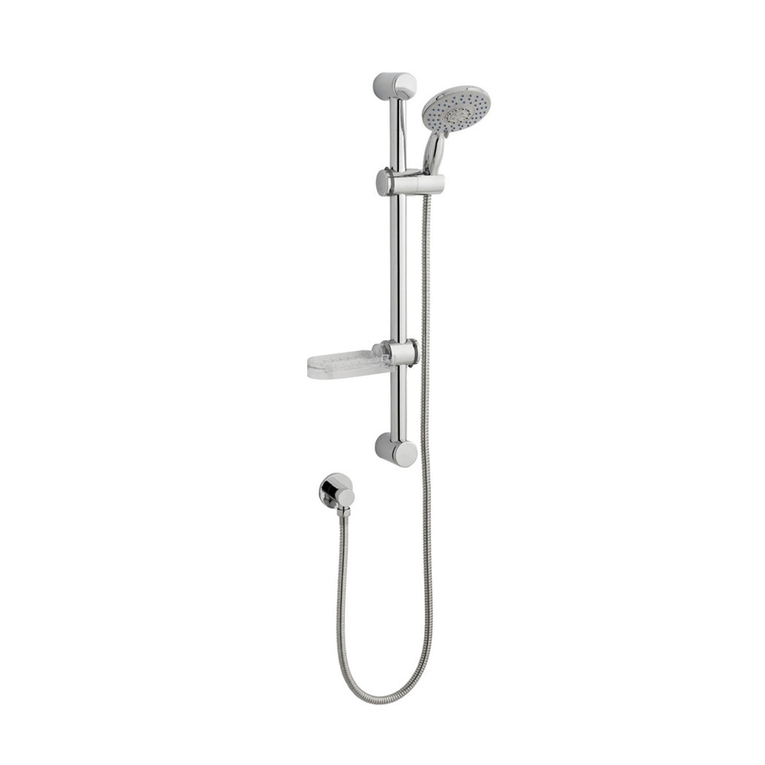 Kartell Deluge Slide Rail Kit with Soap Tray and Multi Mode Handset in Chrome