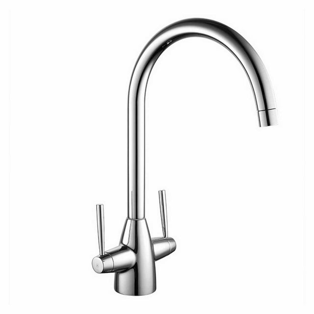 Kartell Dual Lever Kitchen Sink Mixer Tap in Chrome