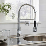 Kartell Dual Spout Kitchen Sink Mixer Tap in Chrome lifestlye